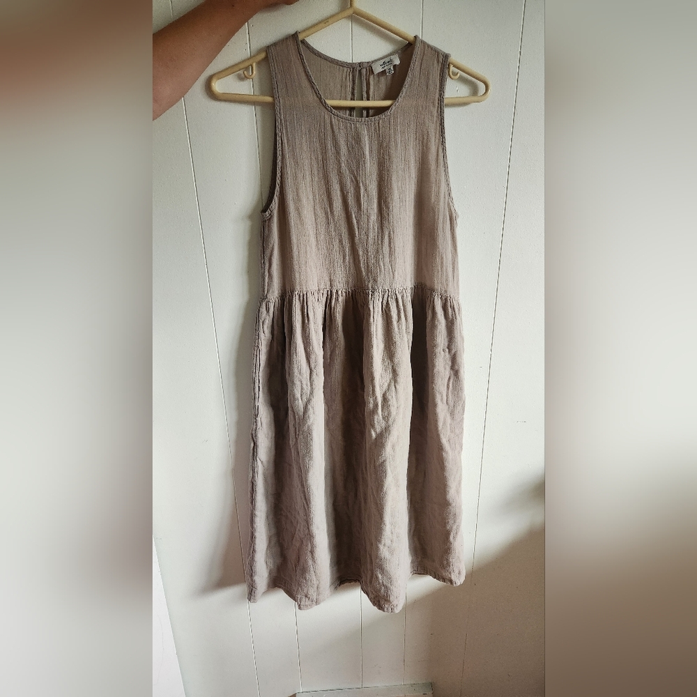 ✨️Wilfred Soft Beige 100% Cotton/ Linen Dress